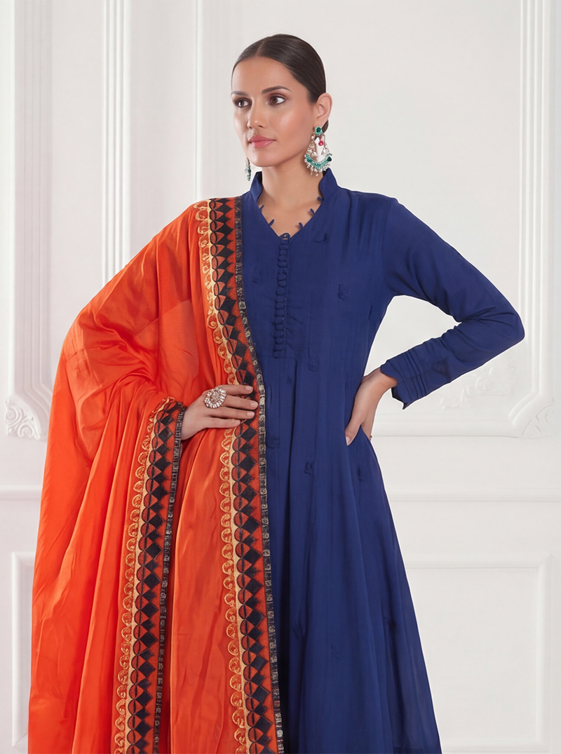 NAVY BLUE KALIDAR - Image 3